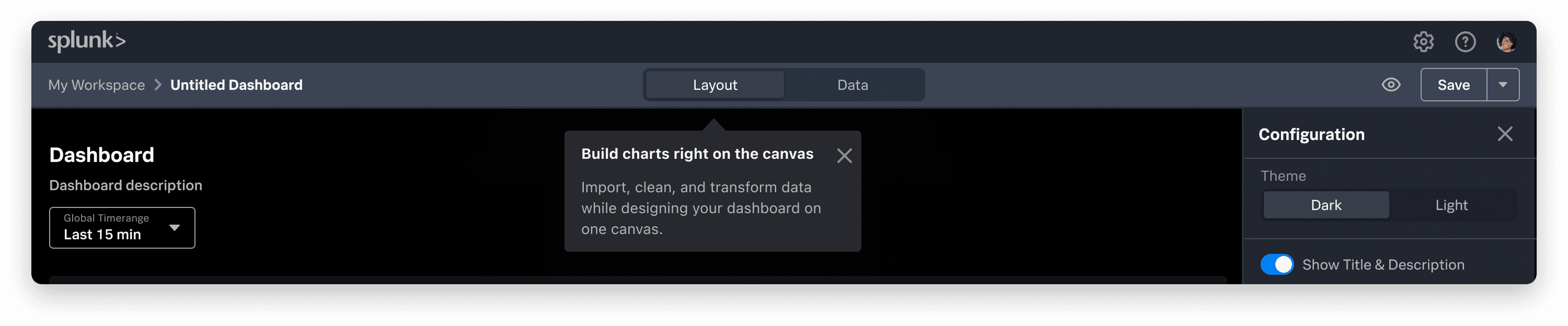 Introducing the new way of building dashboards while preserving the old code interface in Data