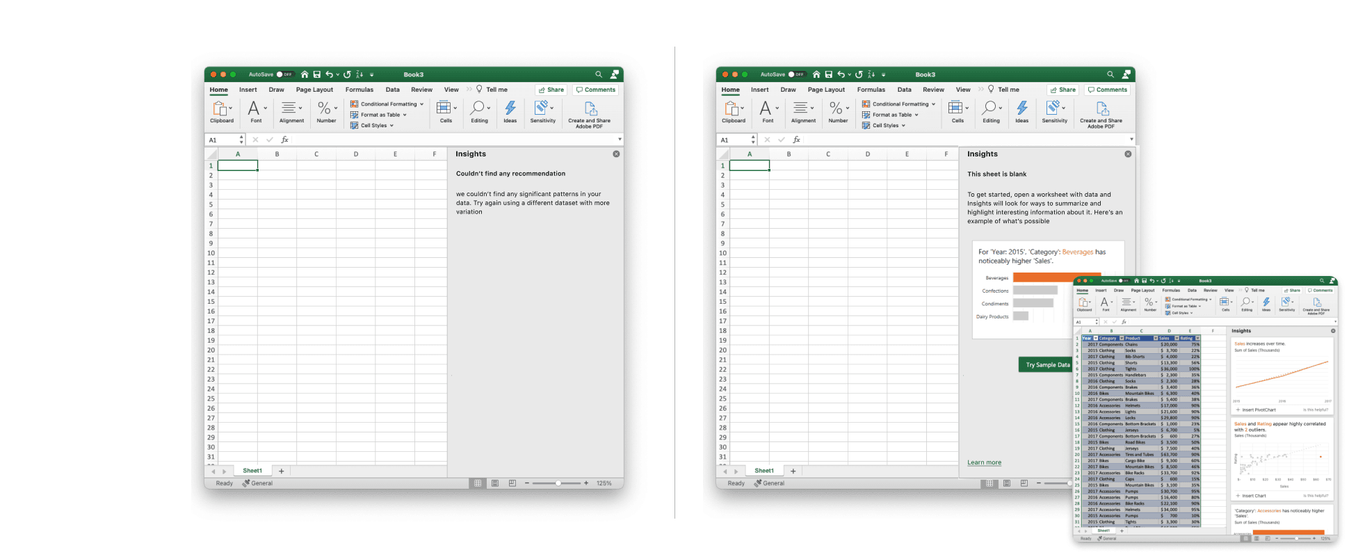 Before and after: empty sheet error message redesign
