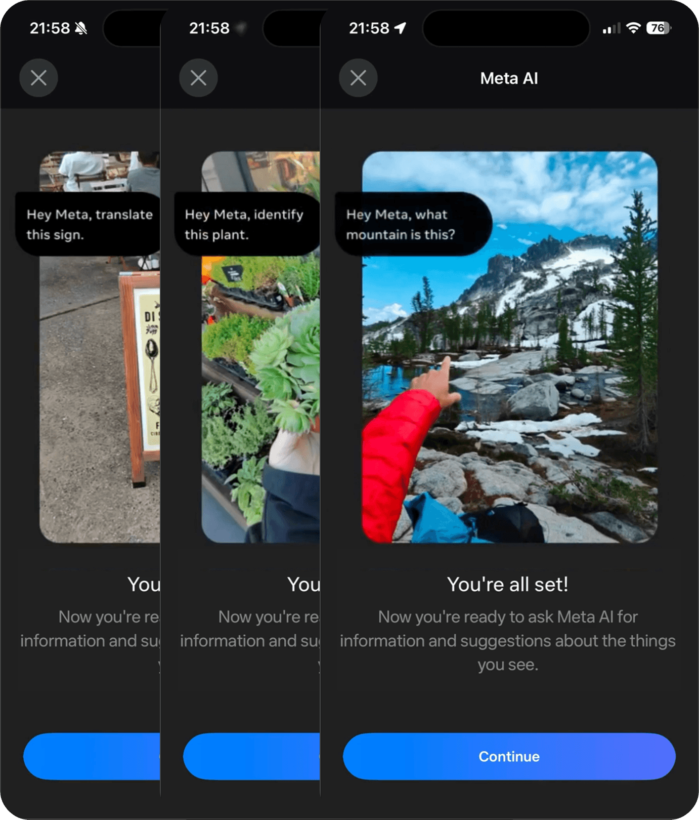Meta AI now enabled with more visual examples