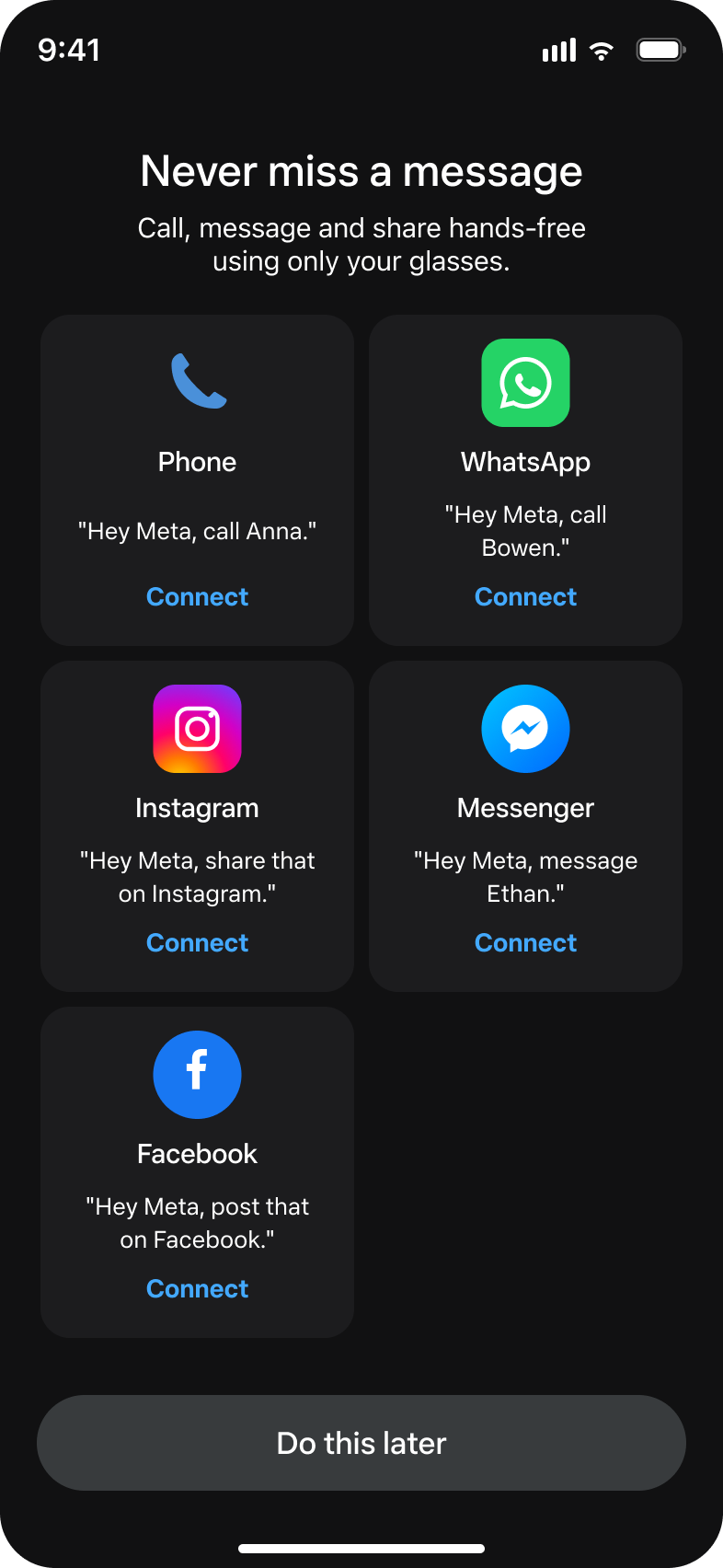 Optional setup